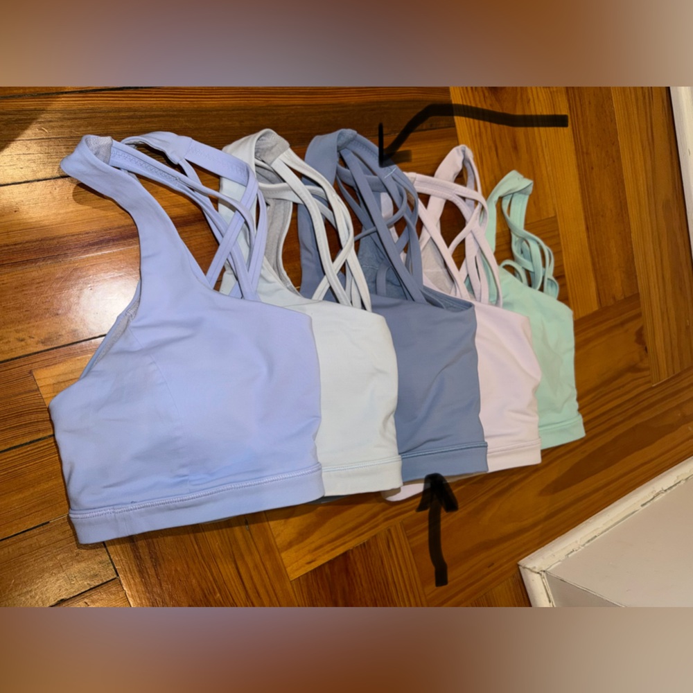 Lululemon Free to Be Serene Bra Size 10 Blue - Picture 10 of 12